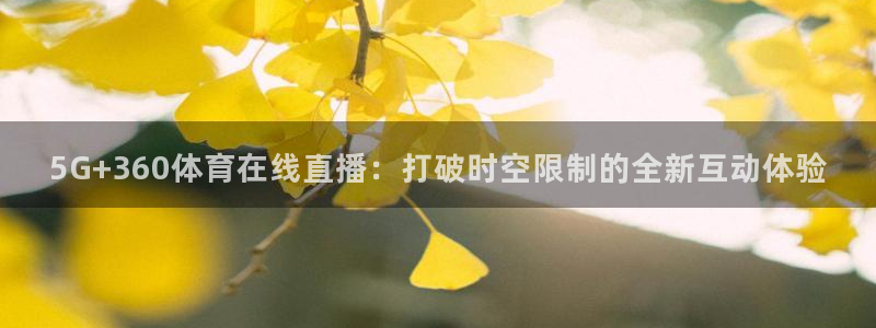 小九直播足球在线直播：5G+360体育在线直播：打破时空限制的全新互动体验